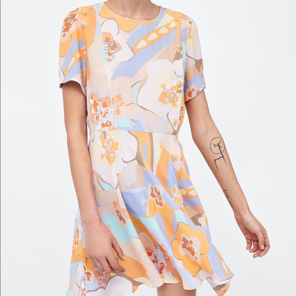 Zara Floral Multicolor Dress
